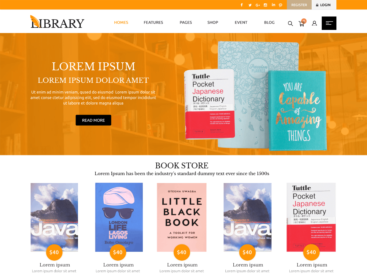 Library Bookstore Screenshot