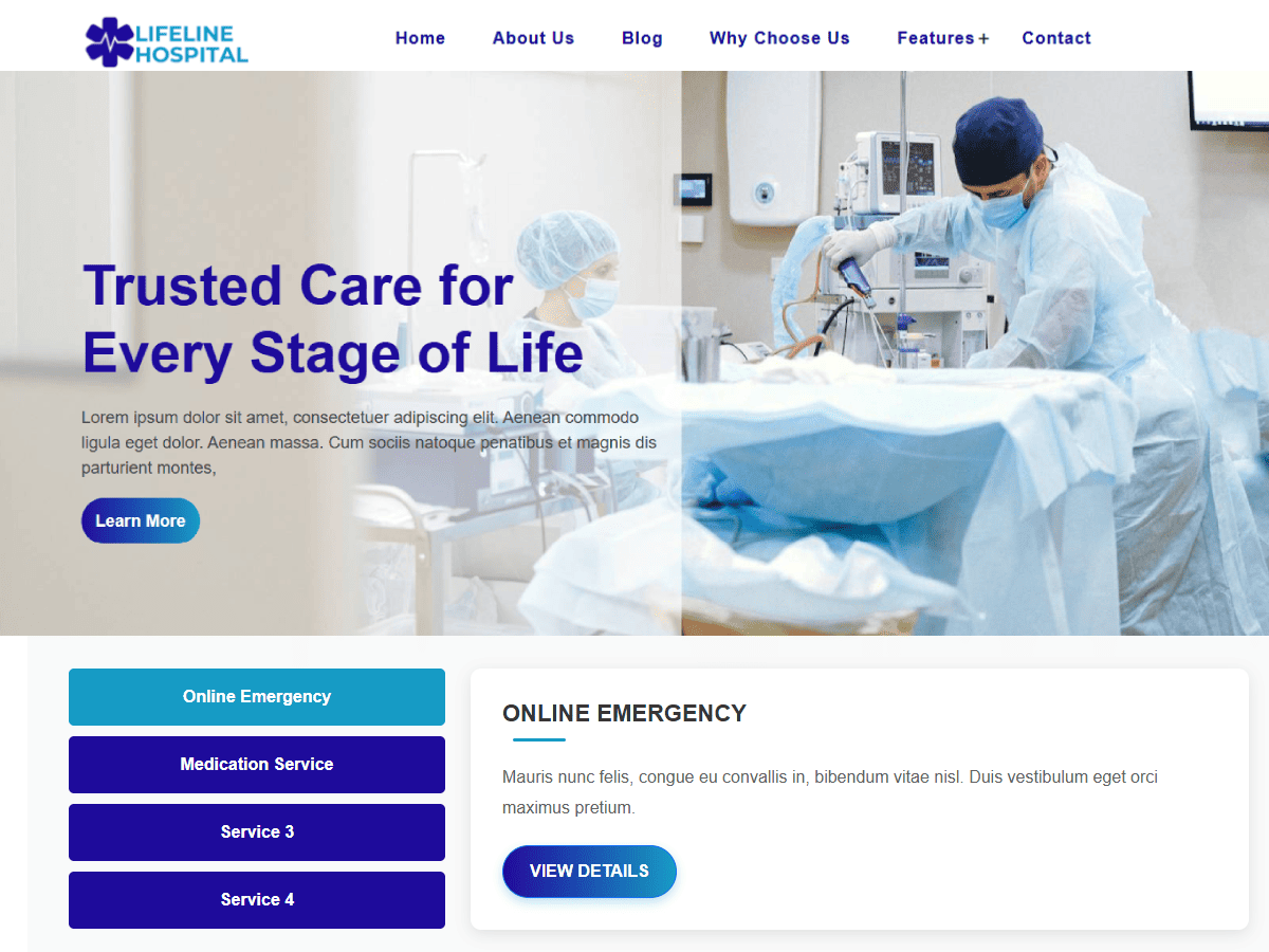 Lifeline Hospital screenshot