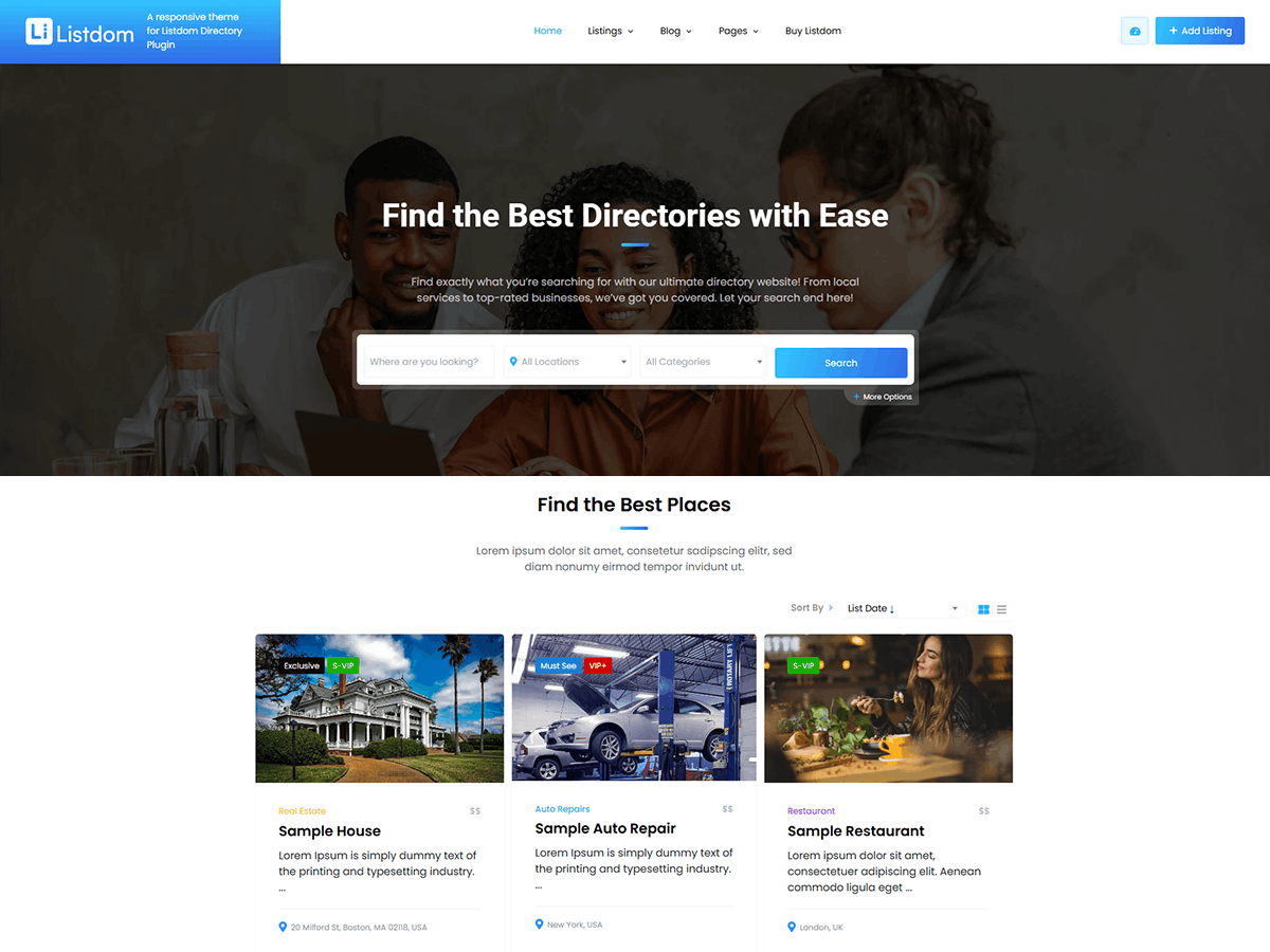 Listdomer screenshot