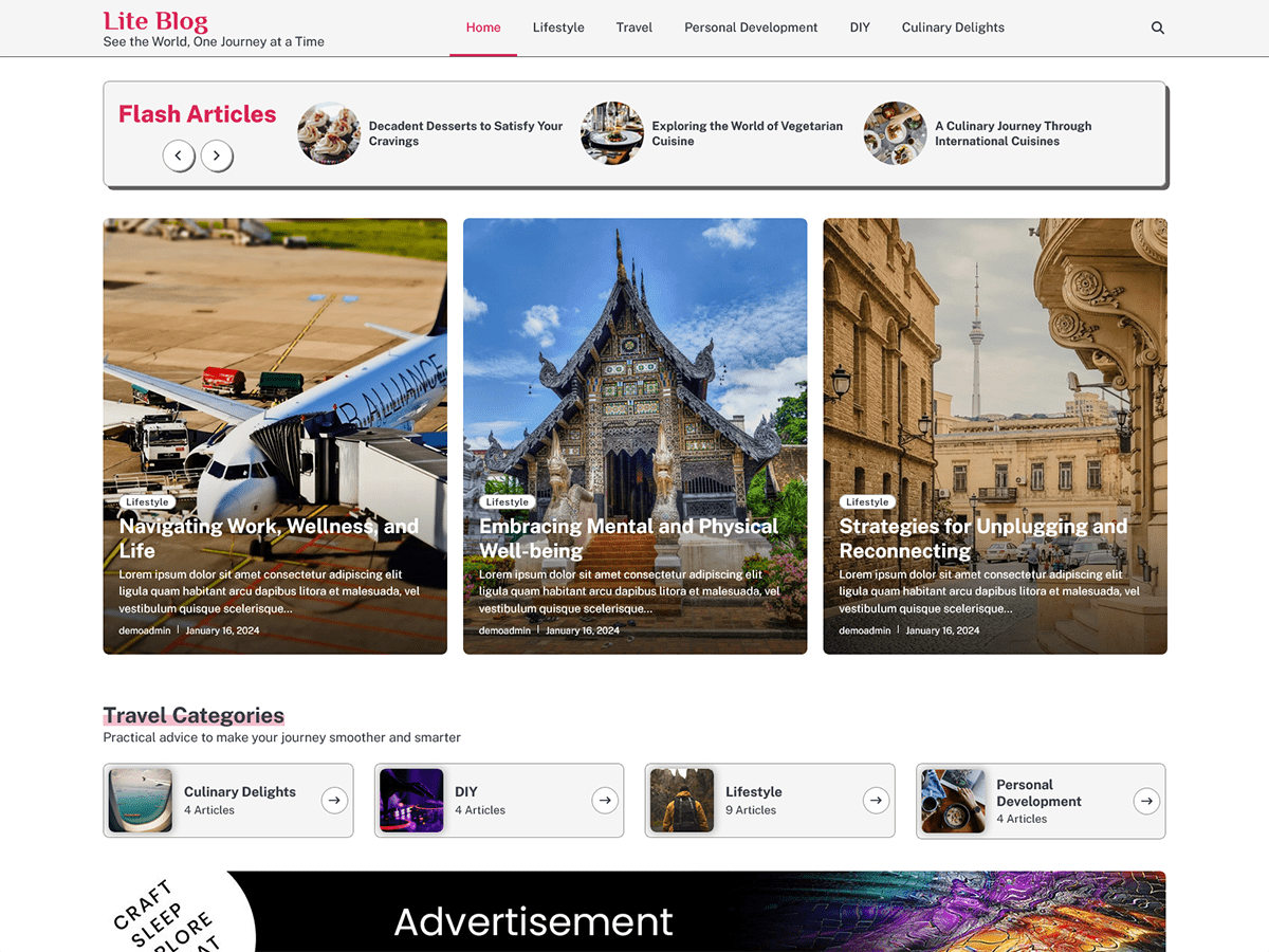 Lite Blog screenshot