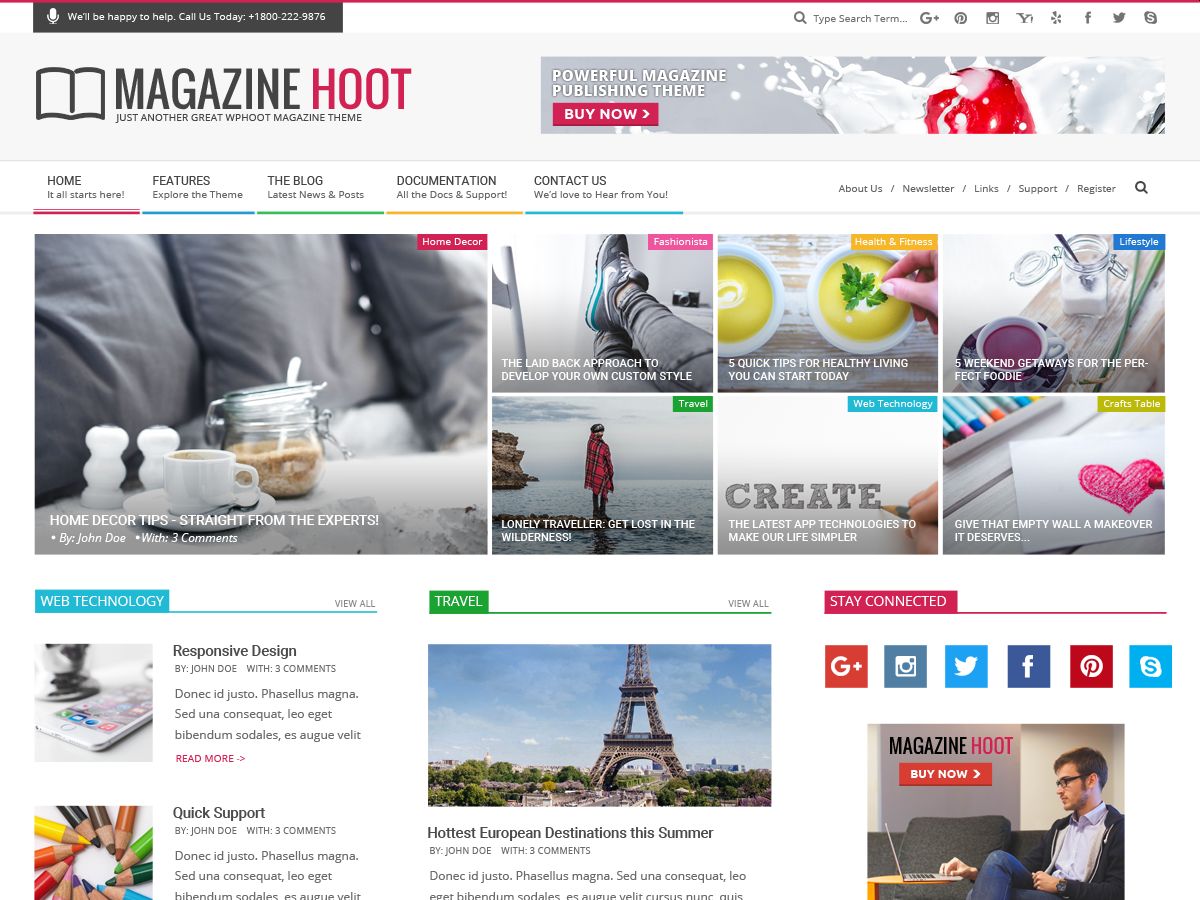 Magazine Hoot Free WordPress Theme by wphoot