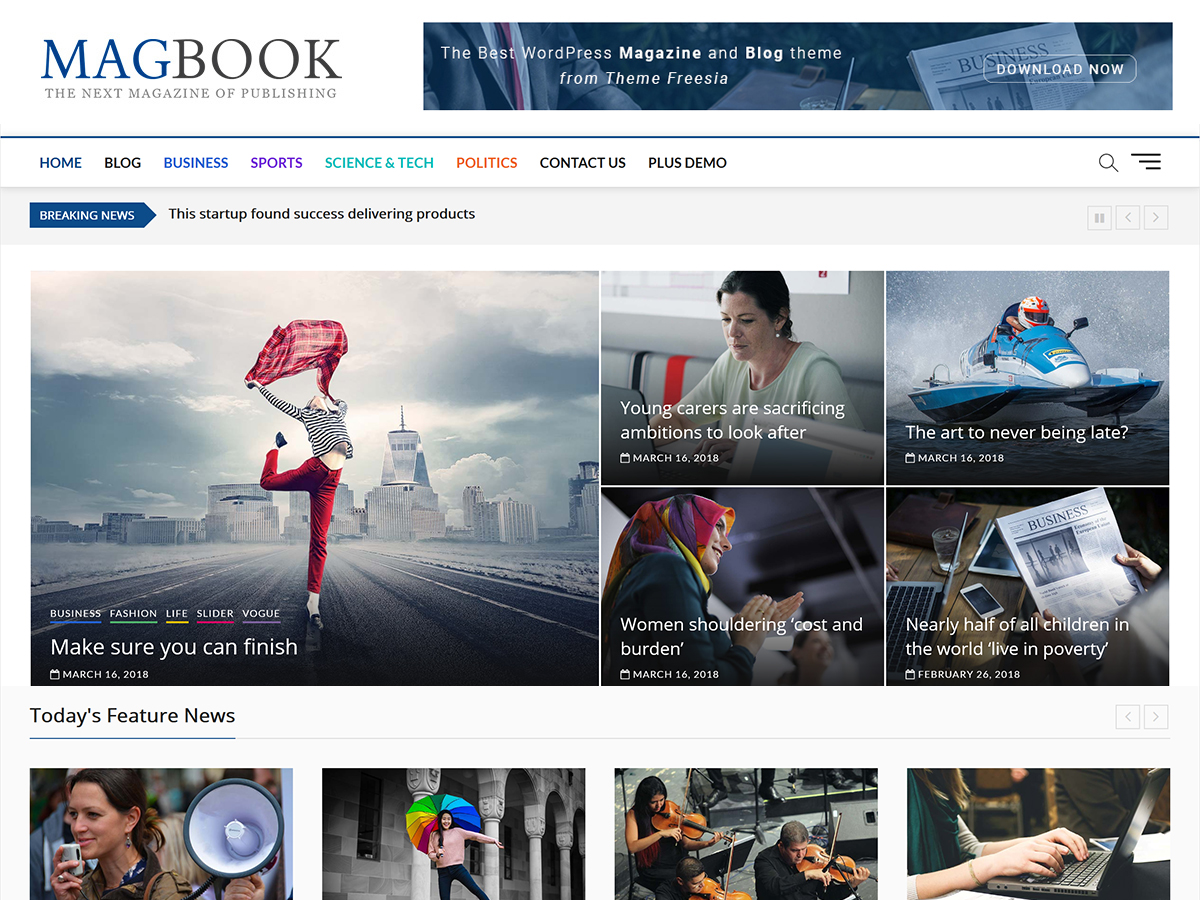 Magbook WordPress Theme by themefreesia