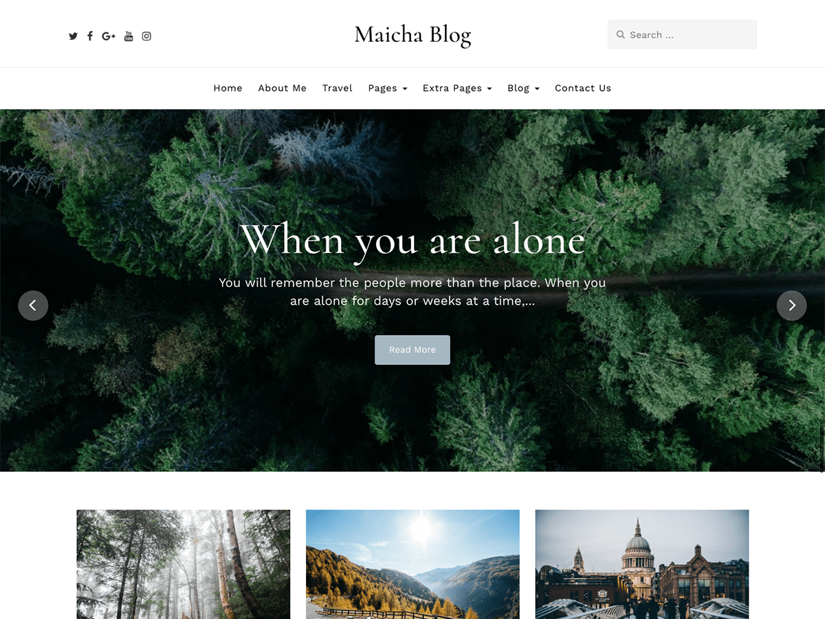 Maicha Blog WordPress Theme by wphoot