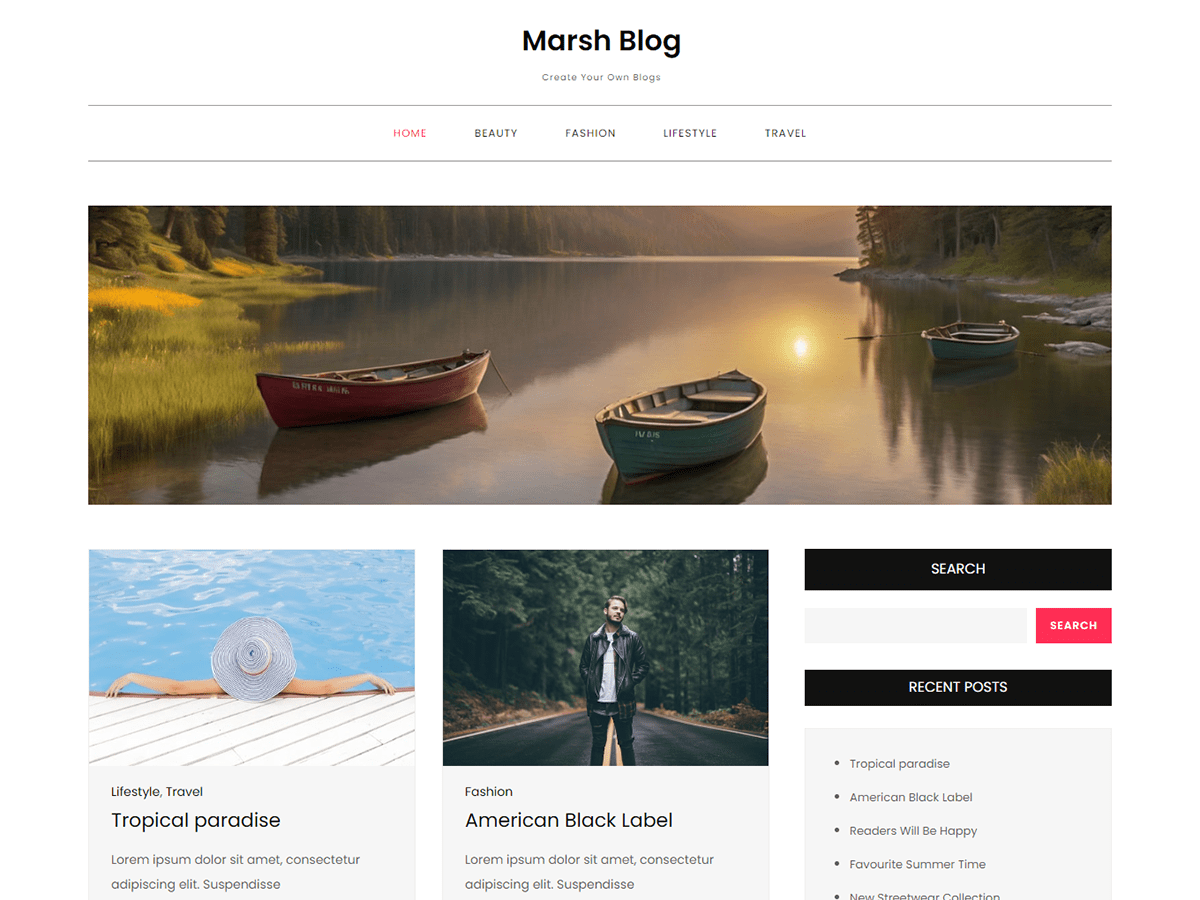 Marsh Blog Screenshot