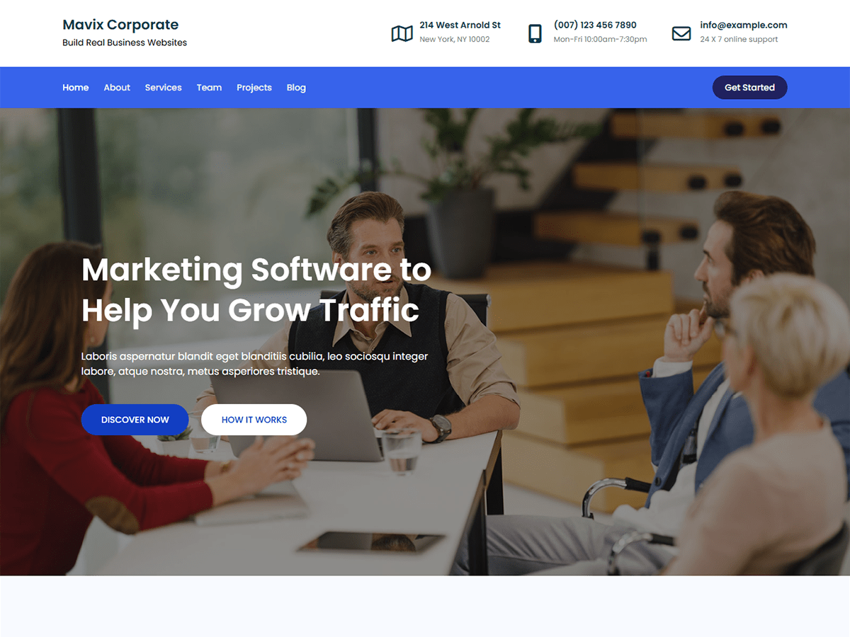 Mavix Corporate Screenshot