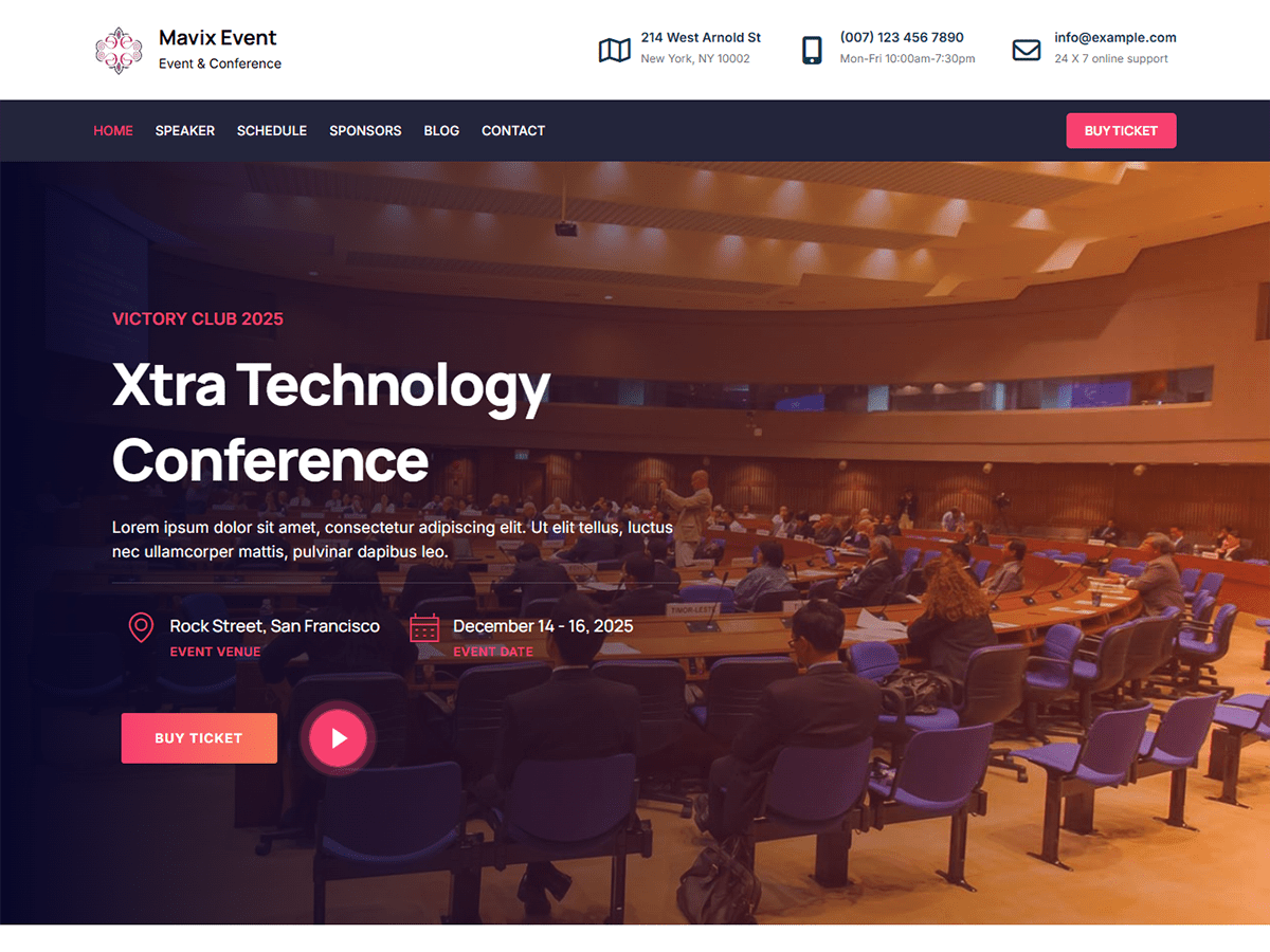 Mavix Event Screenshot