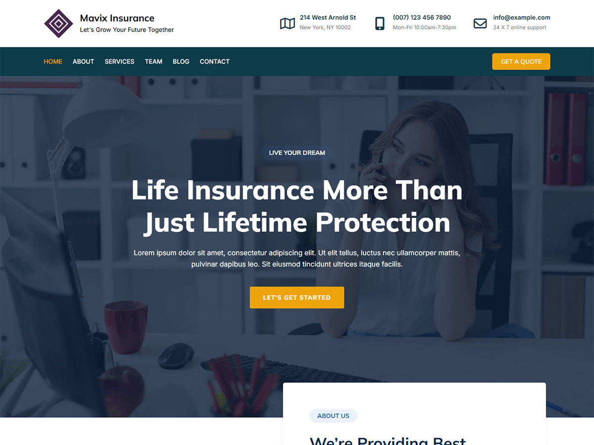Mavix Insurance Screenshot