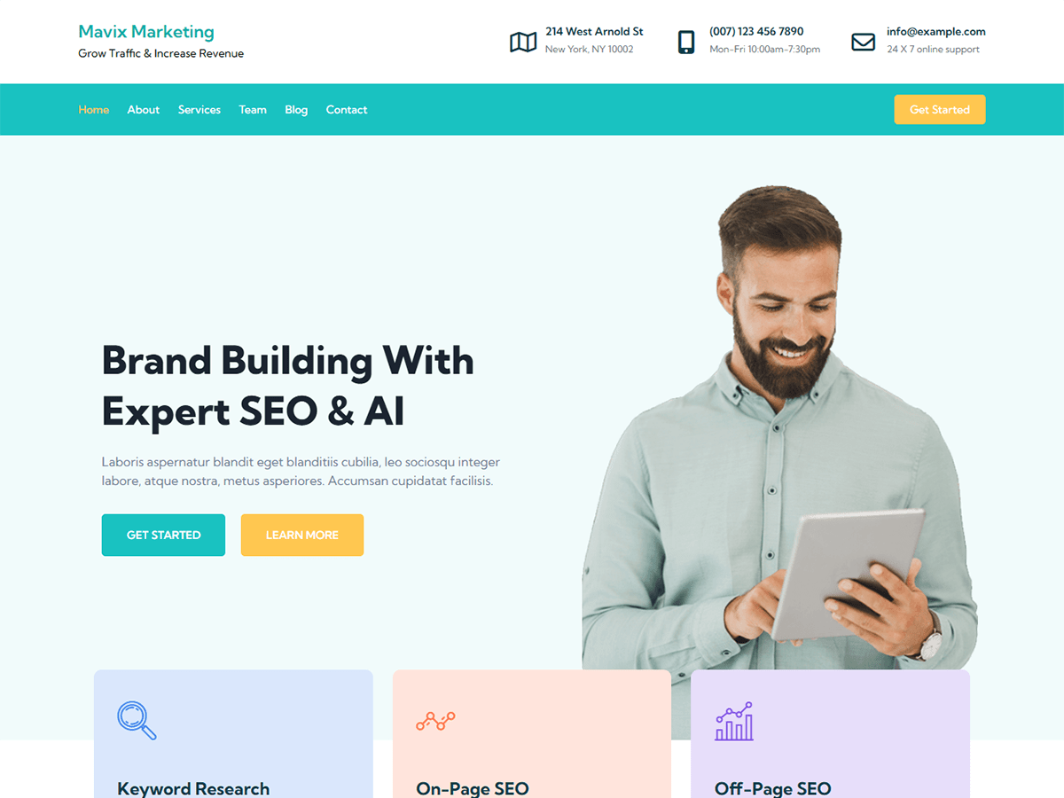 Mavix Marketing Screenshot