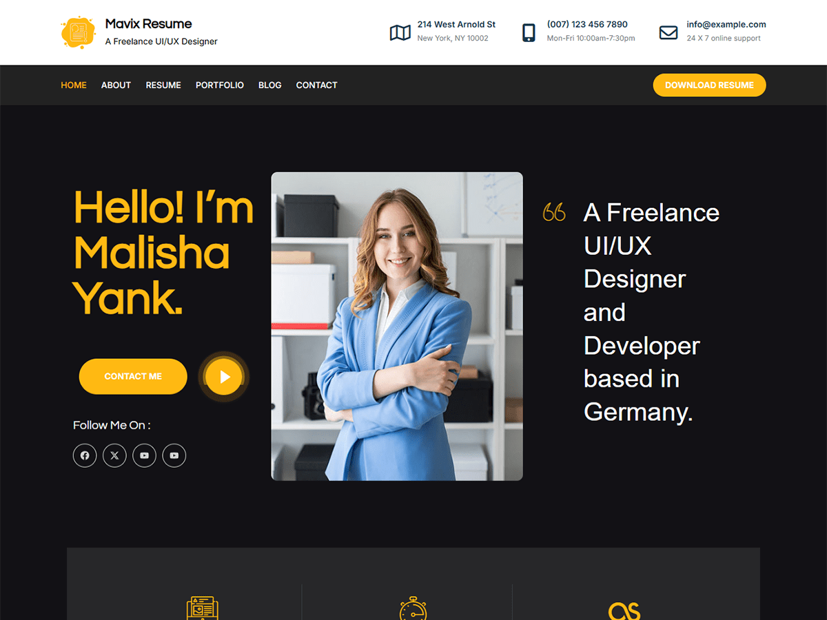 Mavix Resume Screenshot