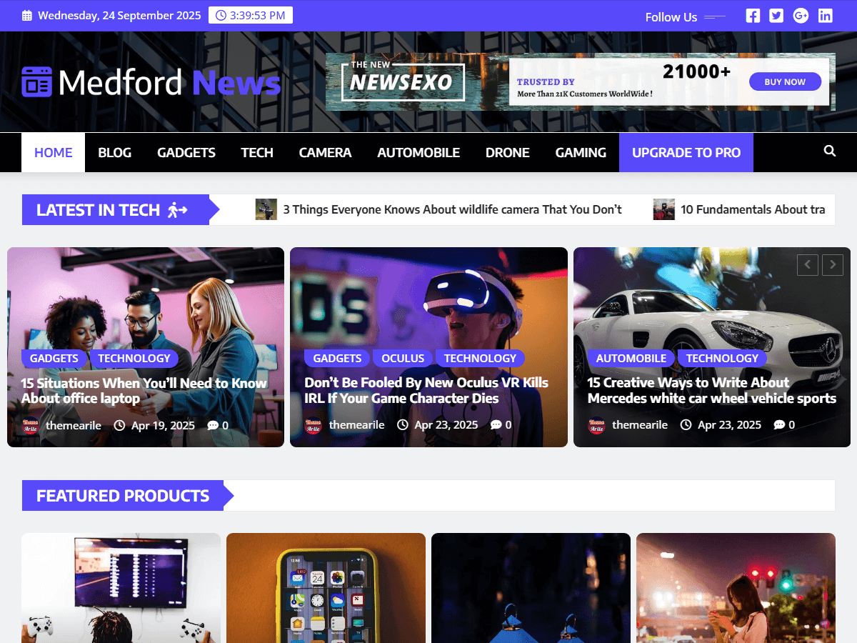 Medford News running inside a SandyWP sandbox