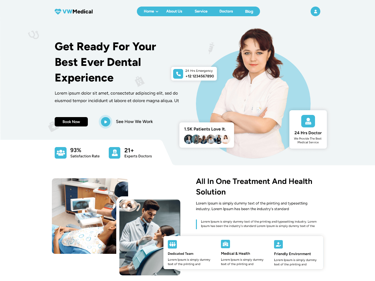 Medical Landing Page screenshot