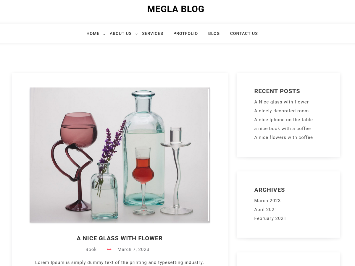 Megla Blog Screenshot