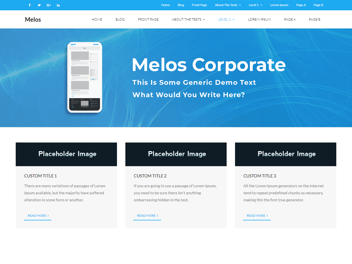 Melos Corporate Screenshot