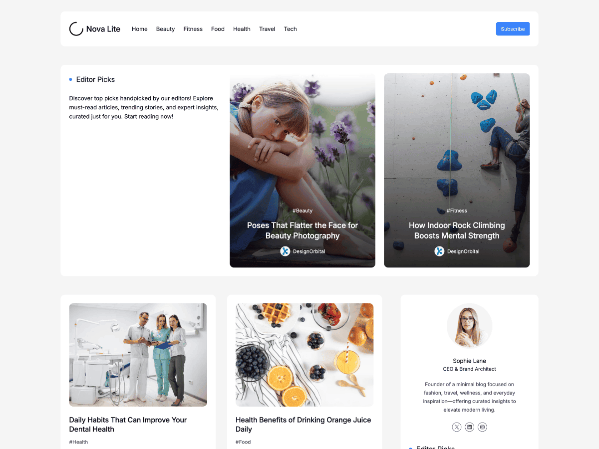 Minimal Blog Nova screenshot