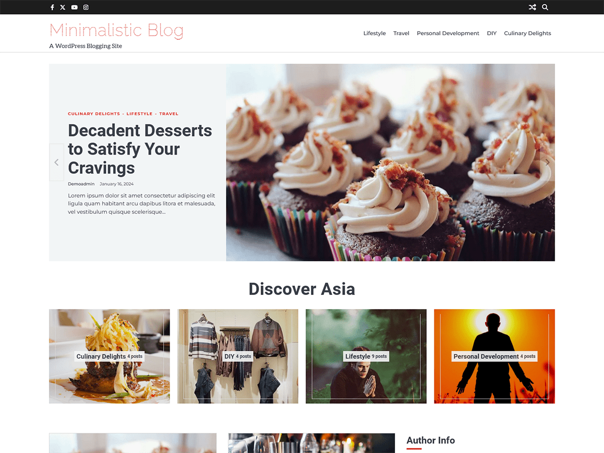 Minimalistic Blog screenshot