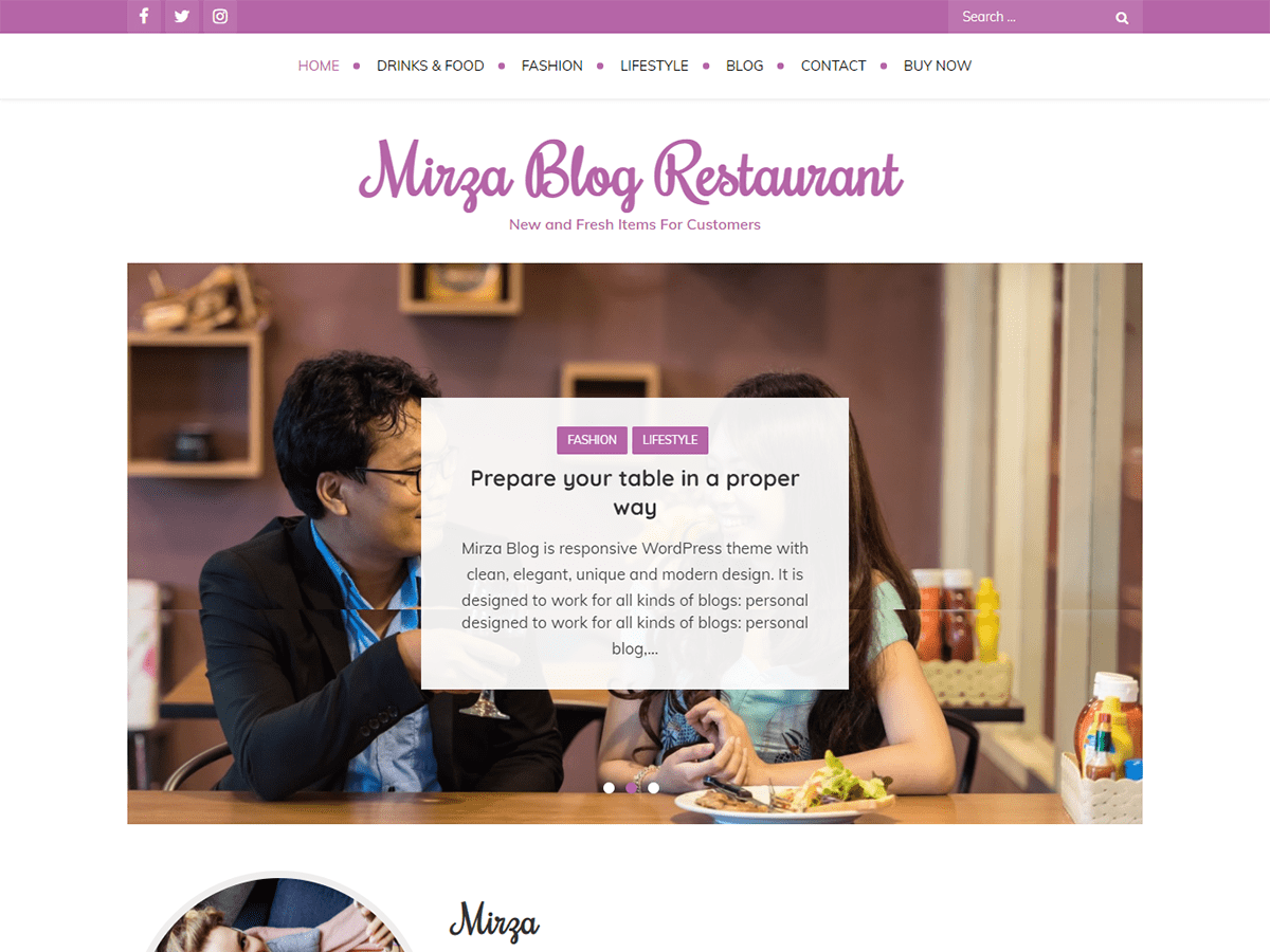 Mirza Blog Screenshot