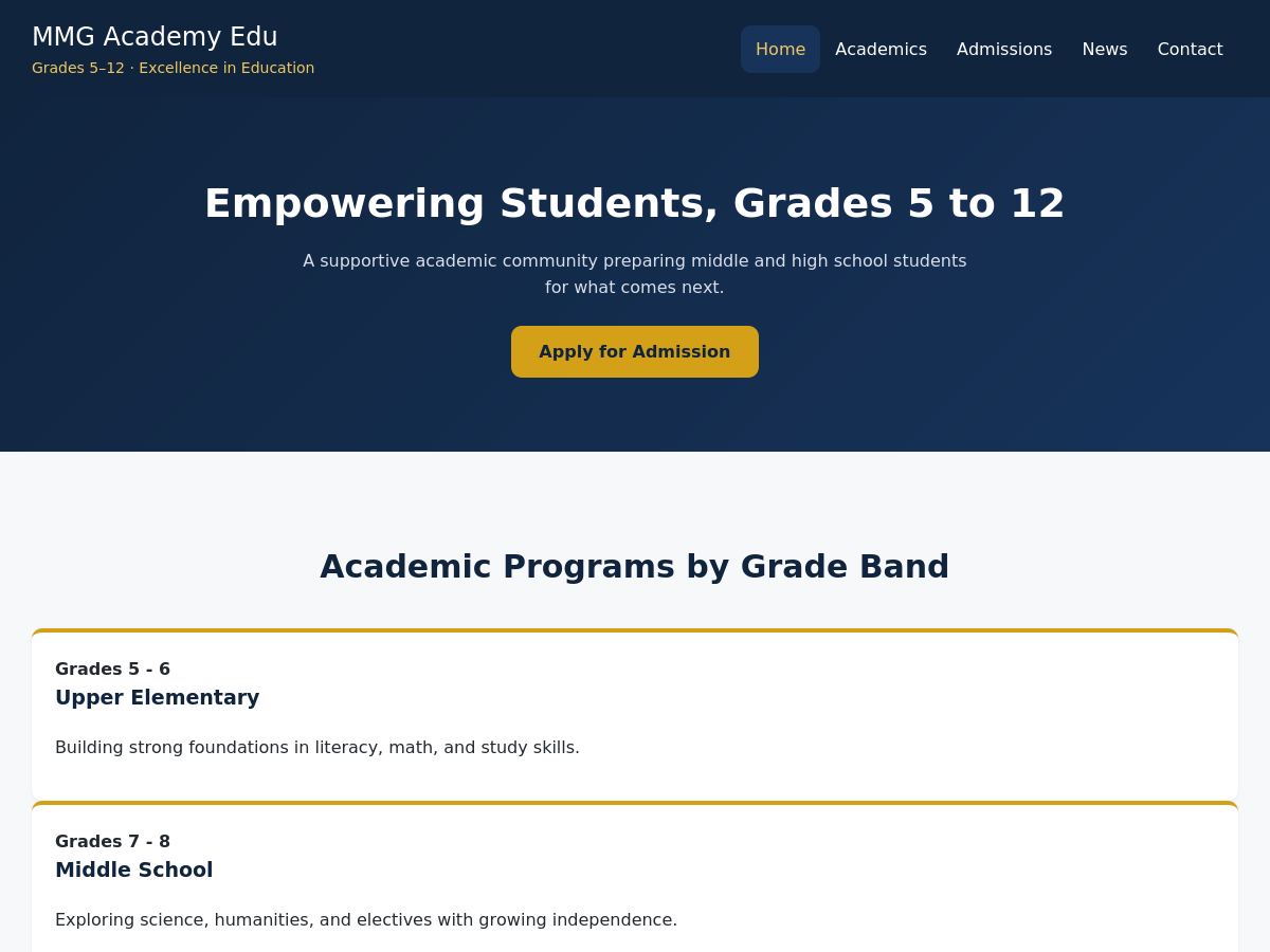 MMG Academy Edu