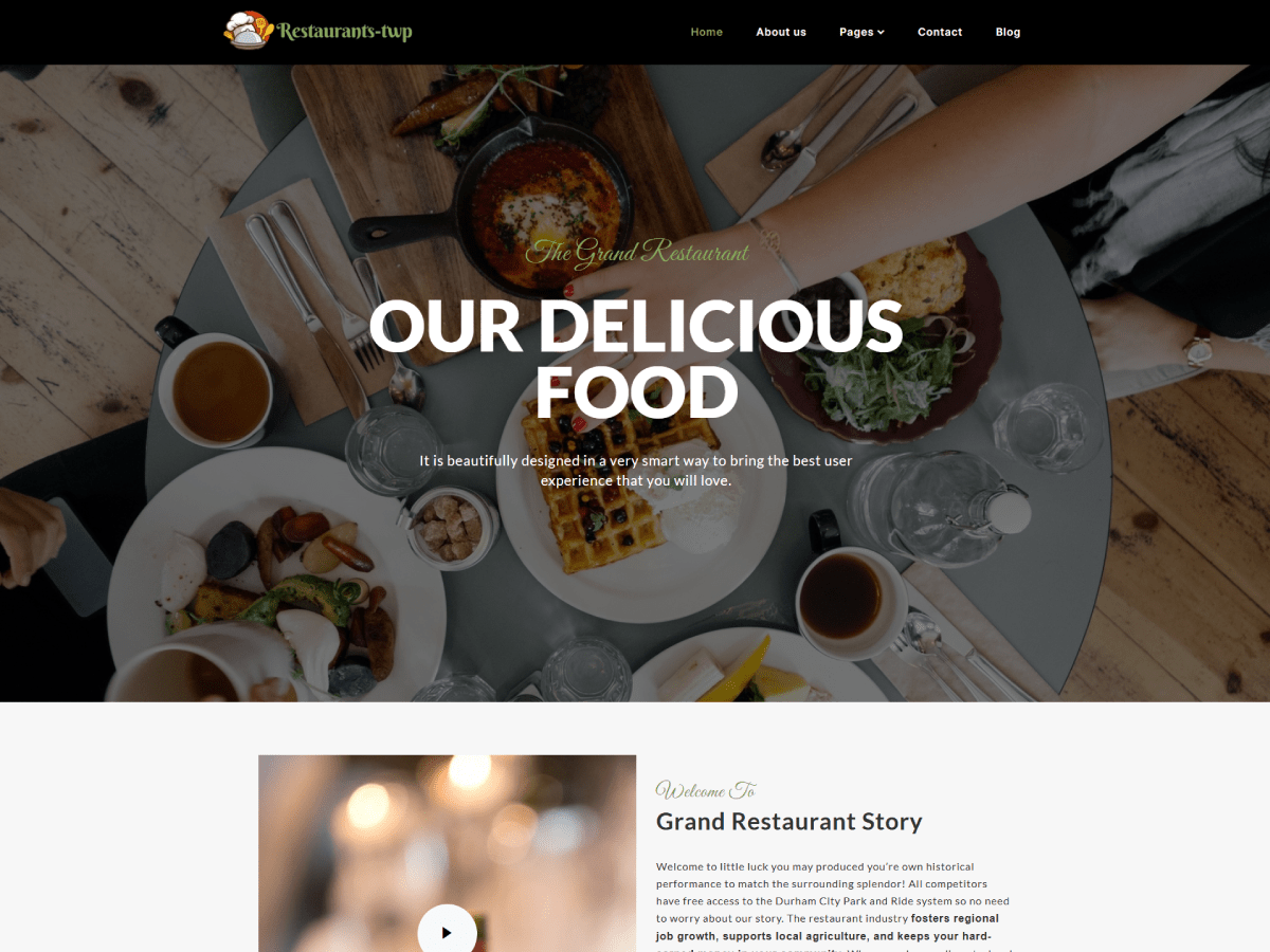 Modern Restaurant Screenshot