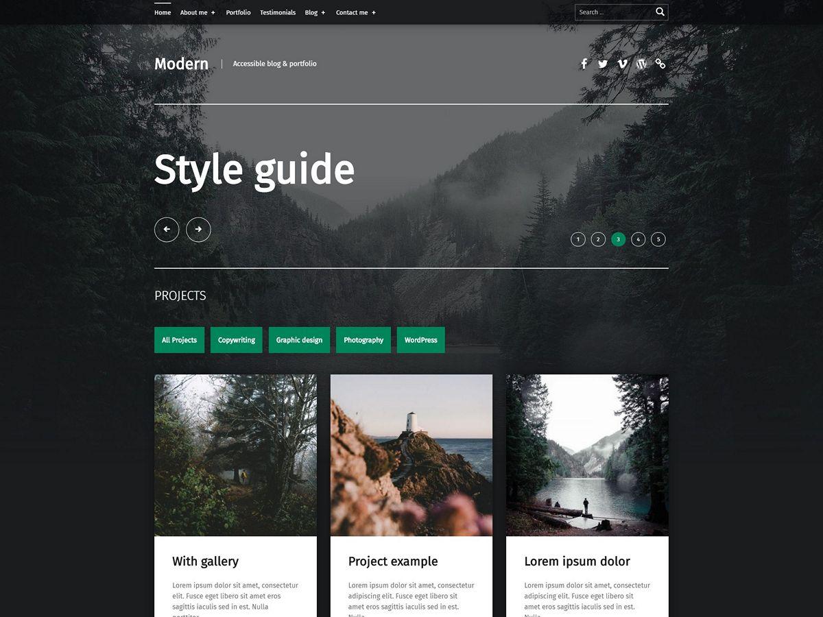 Modern screenshot