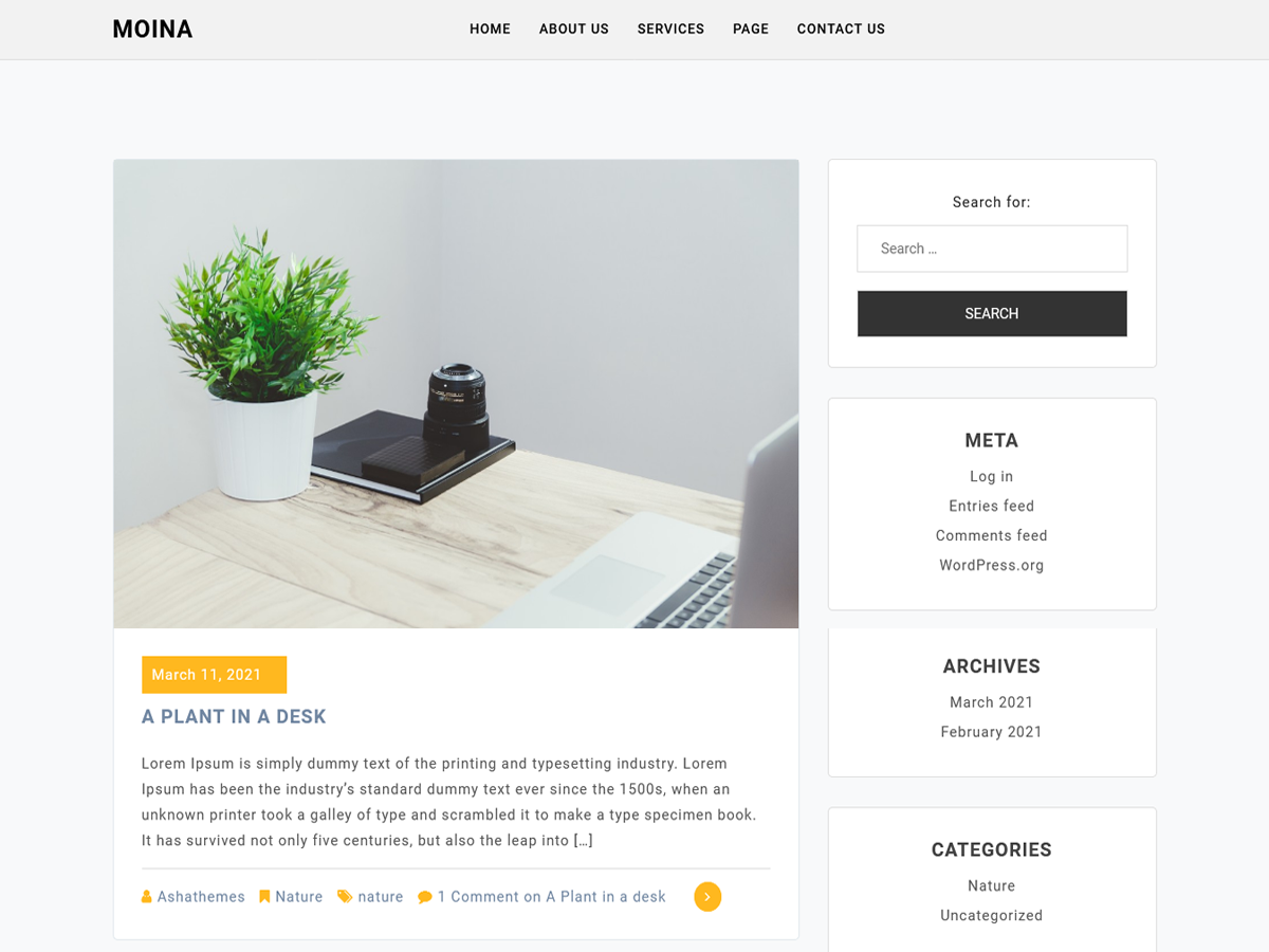 Moina screenshot