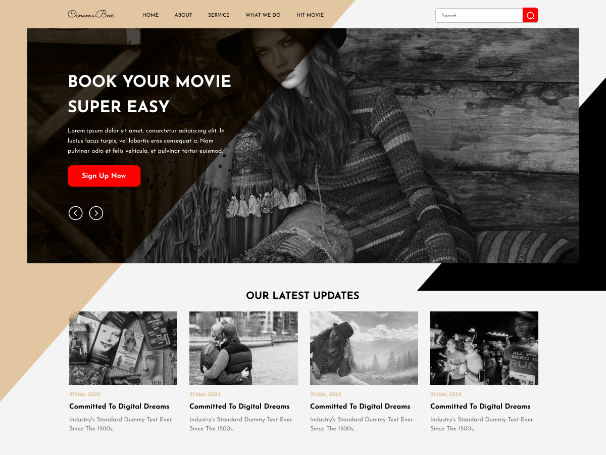 Movie Review Blog screenshot