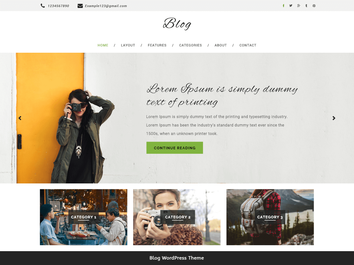 Multipurpose Blog WordPress Theme by crestaproject