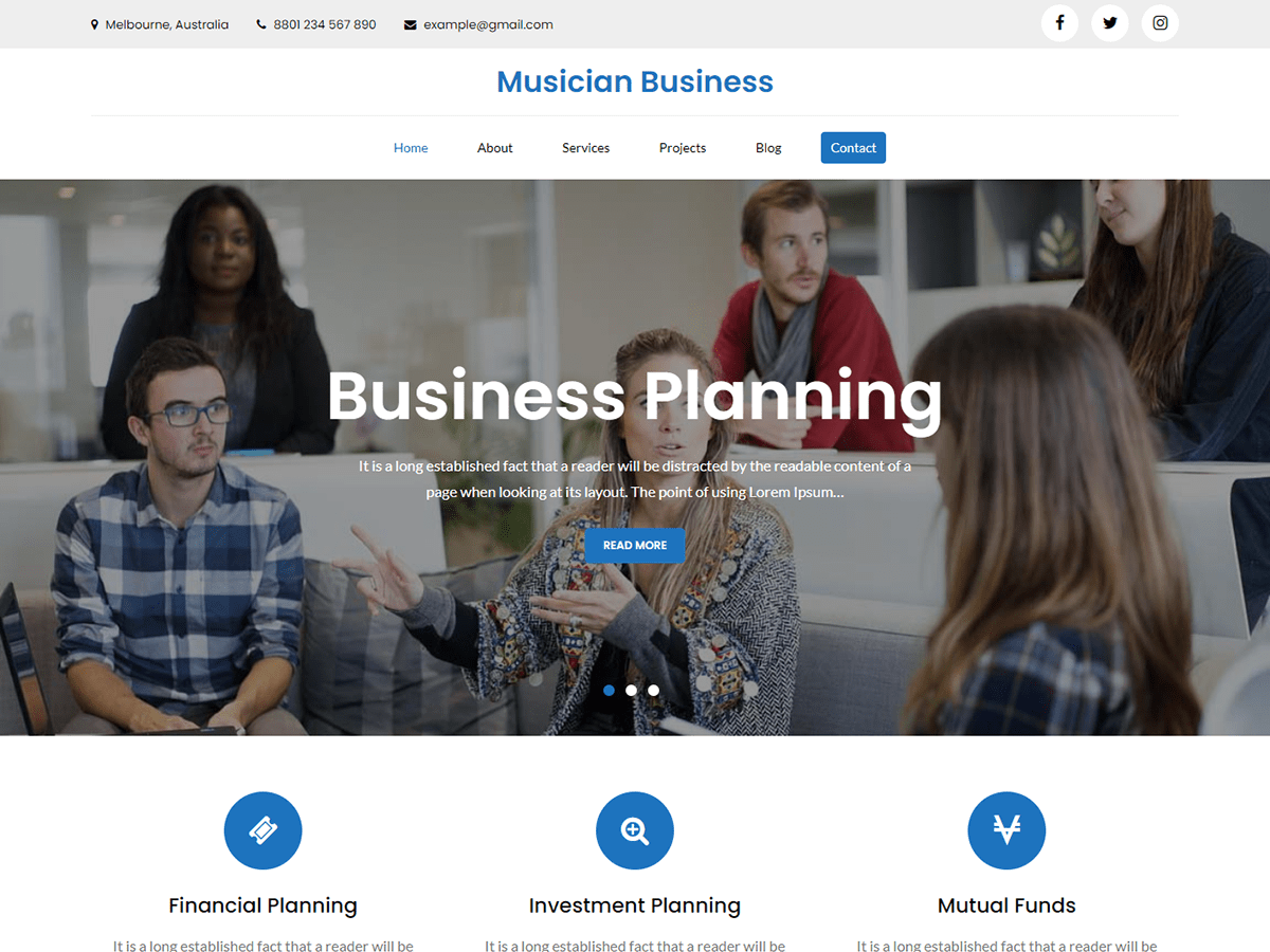 Musician Business Screenshot
