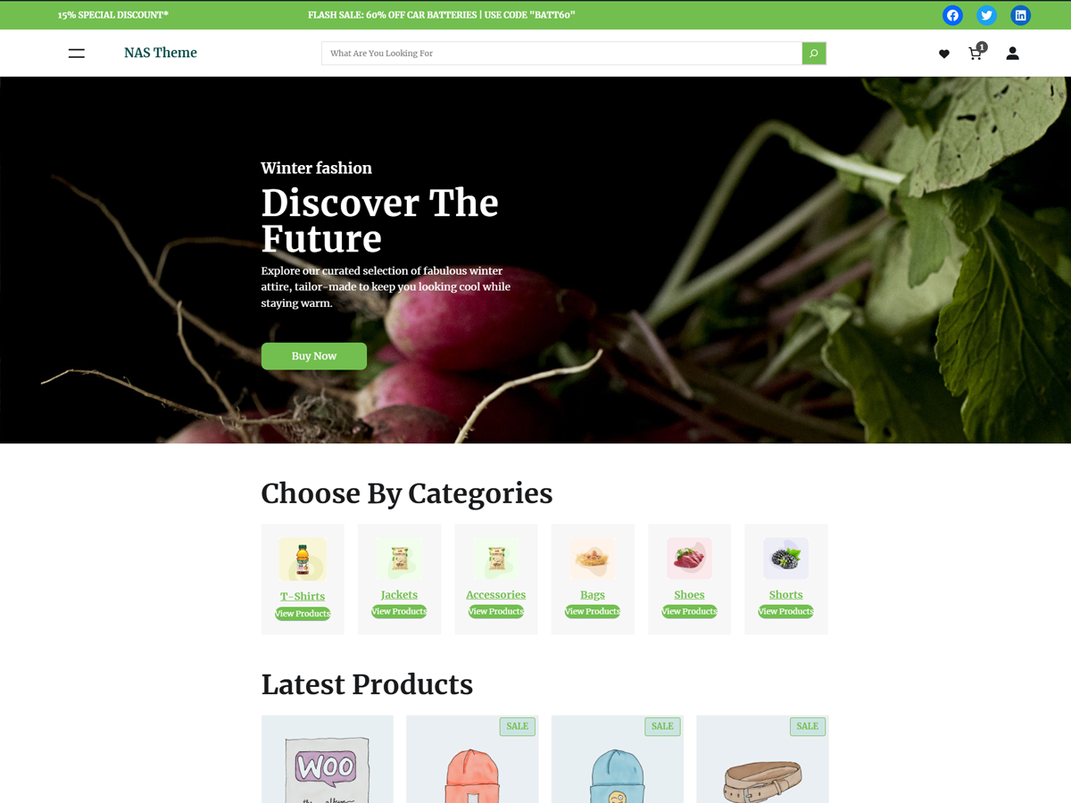 NAS Organic Food Store screenshot