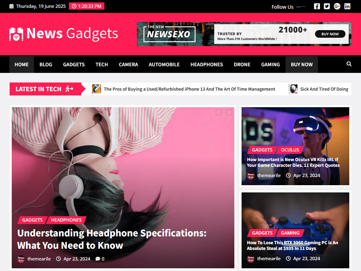 News Gadgets screenshot