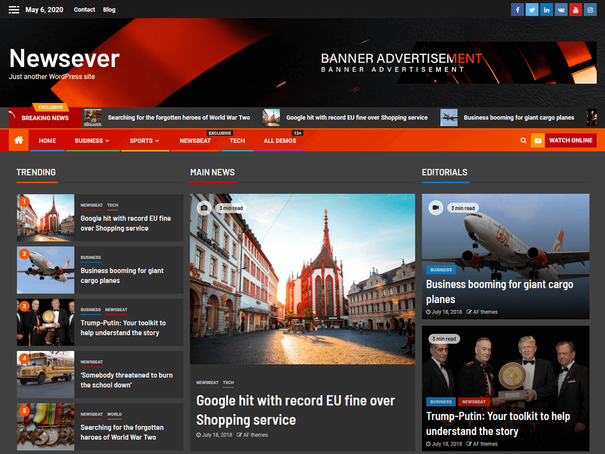Newsever screenshot