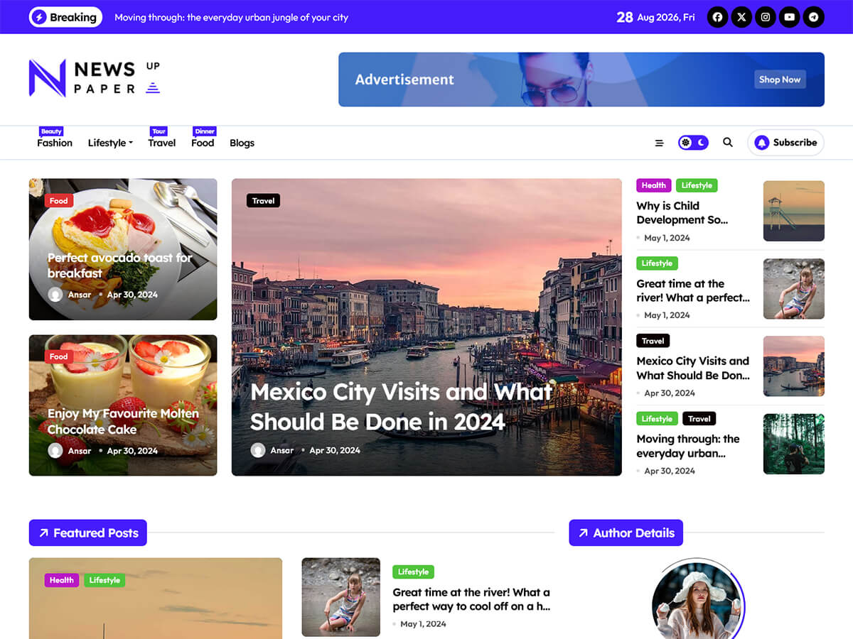 Newspaperup running inside a SandyWP sandbox