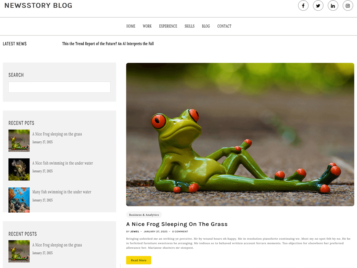 Newstory Blog Screenshot