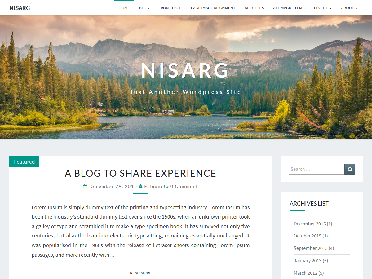 Nisarg WordPress Theme by weblizar