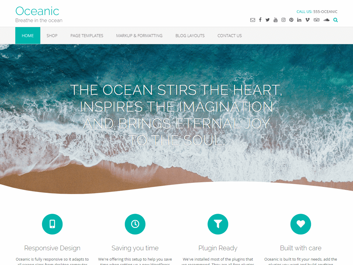 Oceanic WordPress Theme by ifreelancelot
