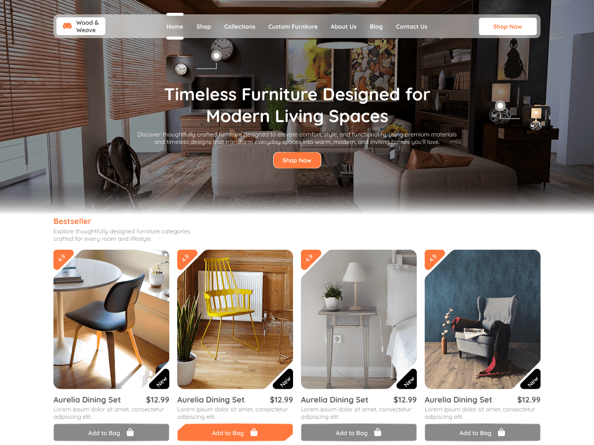 Omega Furniture Store screenshot
