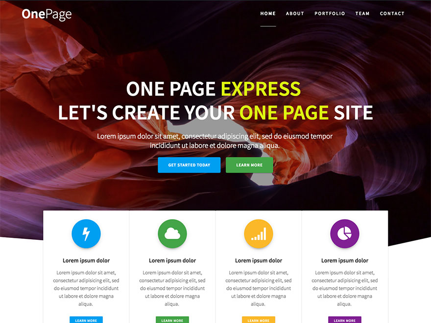 One Page Express WordPress Theme by extendthemes