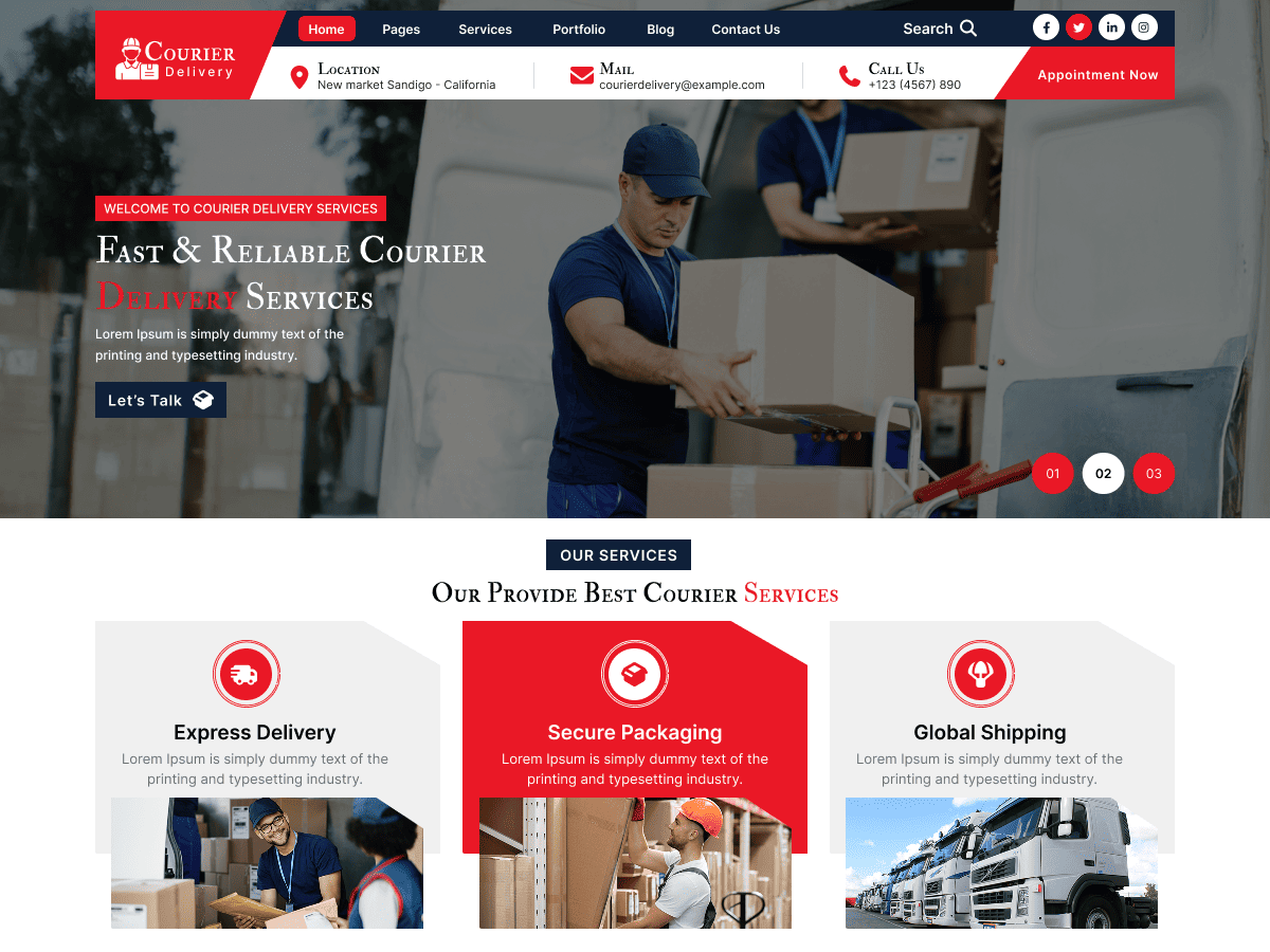 Online Courier Services screenshot