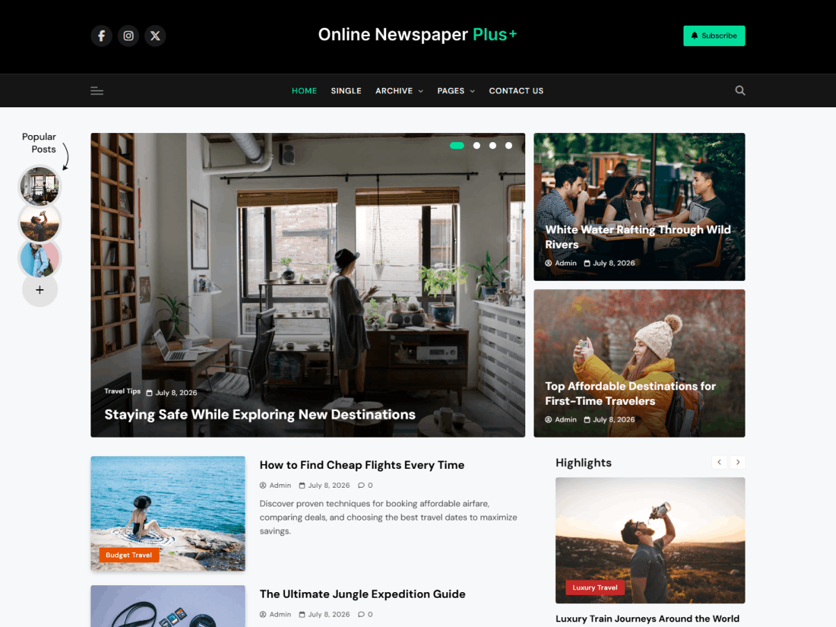 Online Newspaper Plus