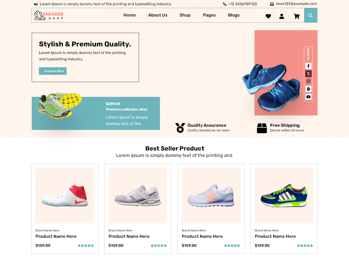Online Sneaker Shop screenshot
