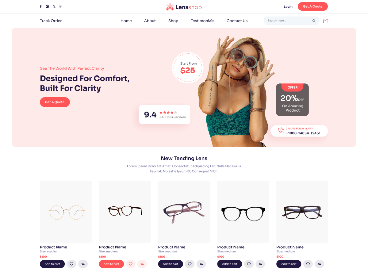 Optical Store screenshot