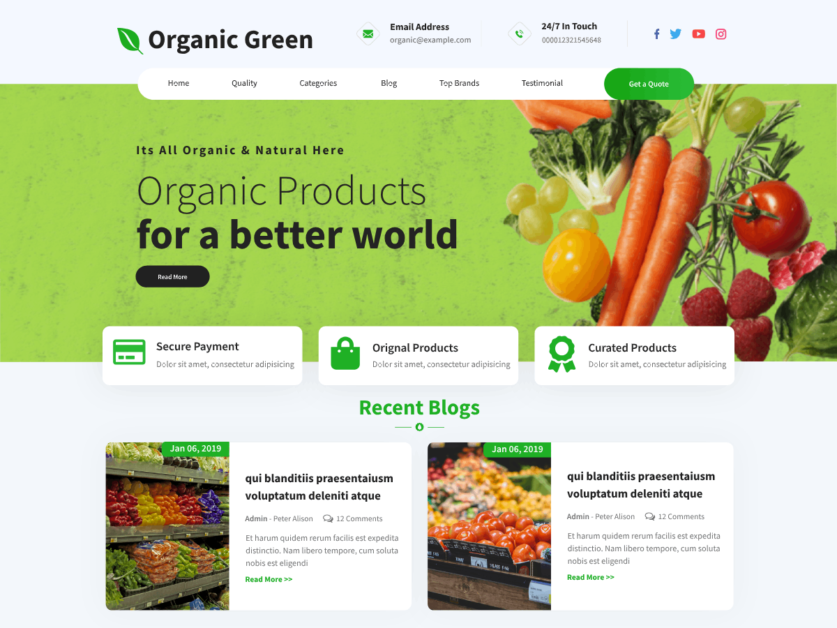 Organic Green Blocks screenshot