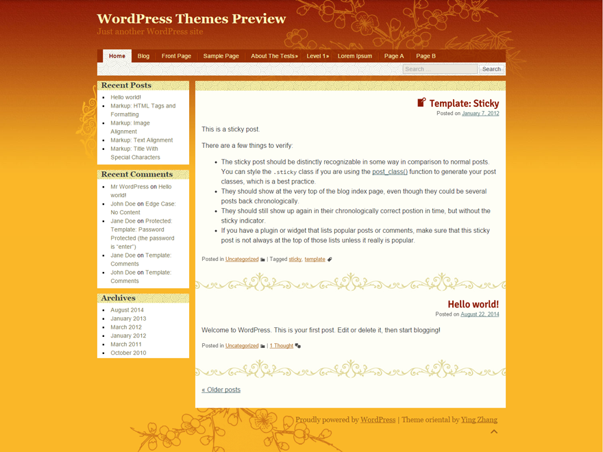 Template WordPress Oriental Template WordPress Oriental