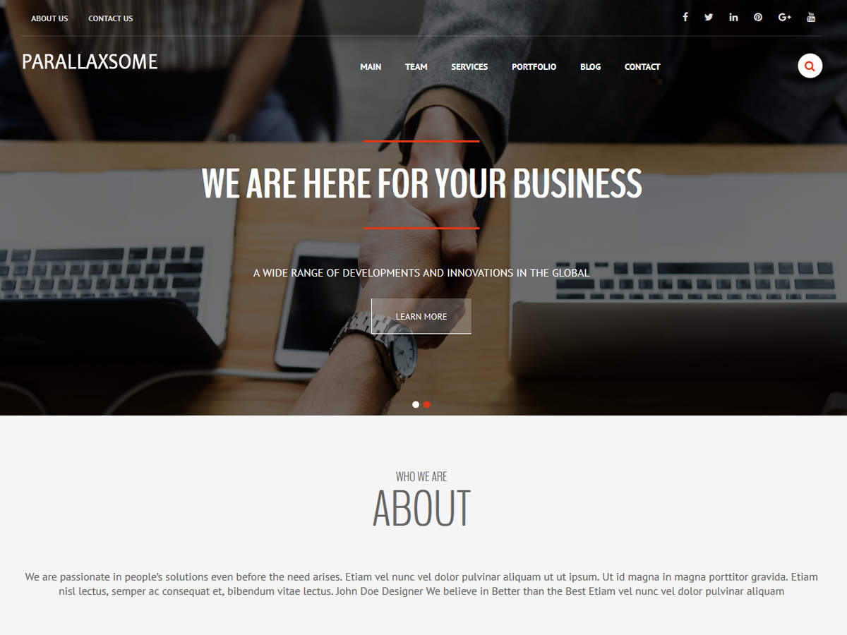 ParallaxSome WordPress Theme by access-keys