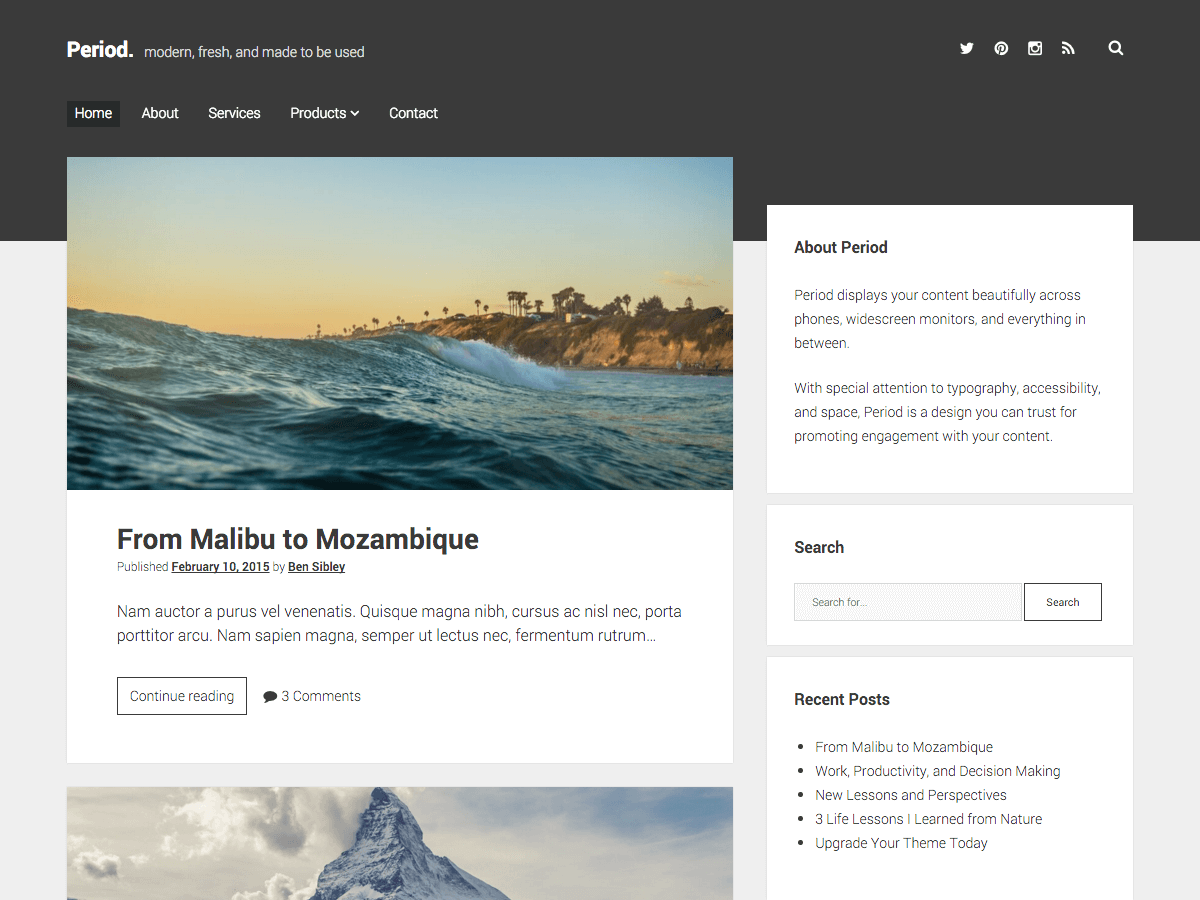 Period WordPress Theme by re_enter_rupok
