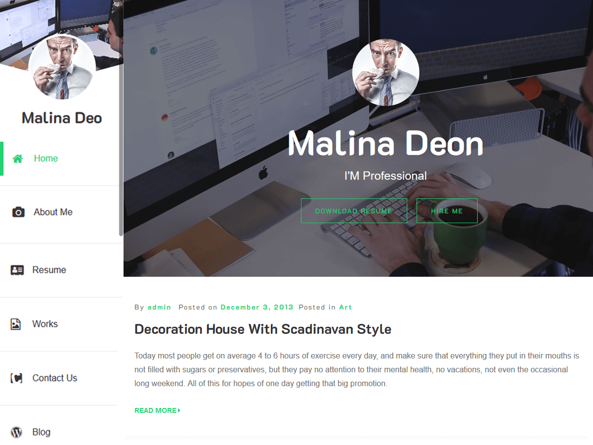 Personal CV Resume screenshot