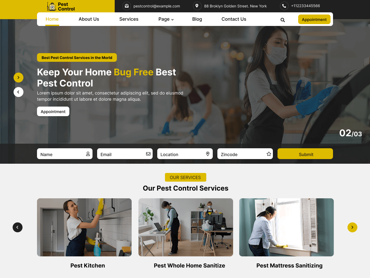 Pest Control Company screenshot