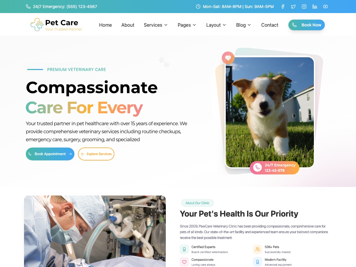 Pet Care Veterinary Center screenshot