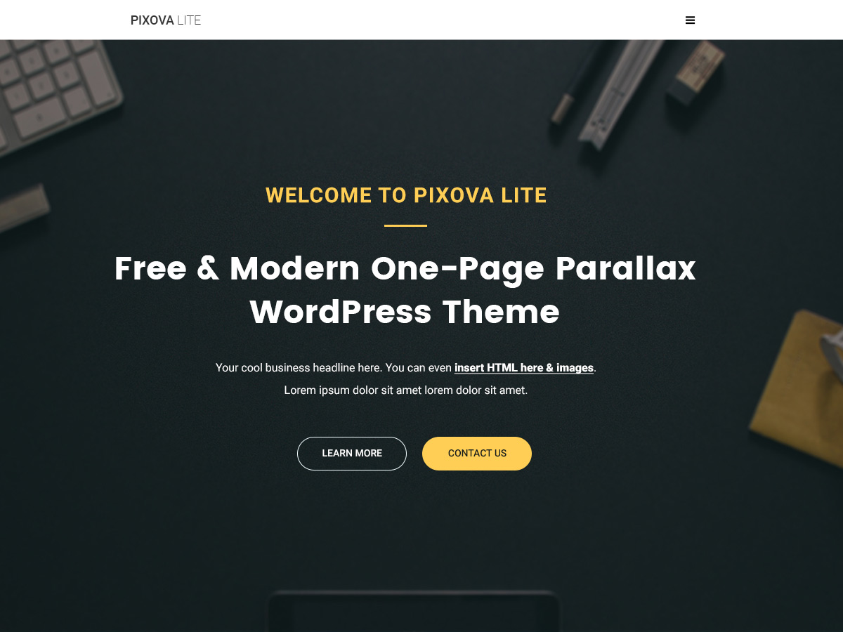Pixova Lite WordPress Theme by silkalns
