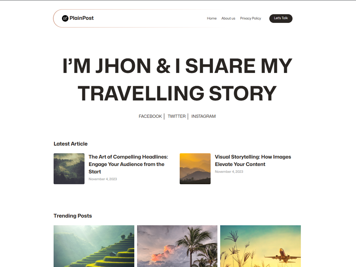 Plain Post screenshot