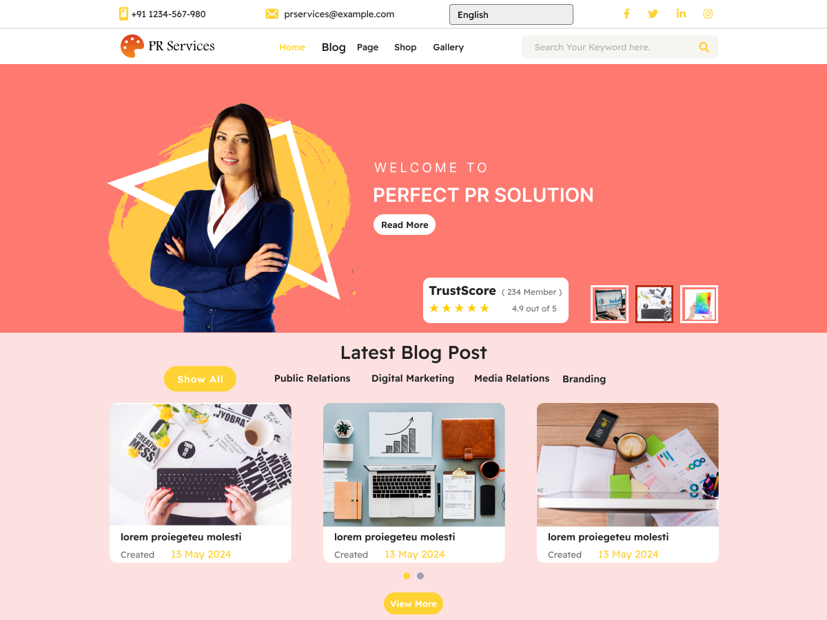 PR Services screenshot